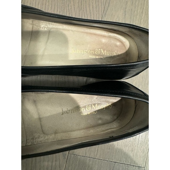 Johnston & Murphy Men's Black Leather Loafers Size 9.5 - Picture 3 of 9